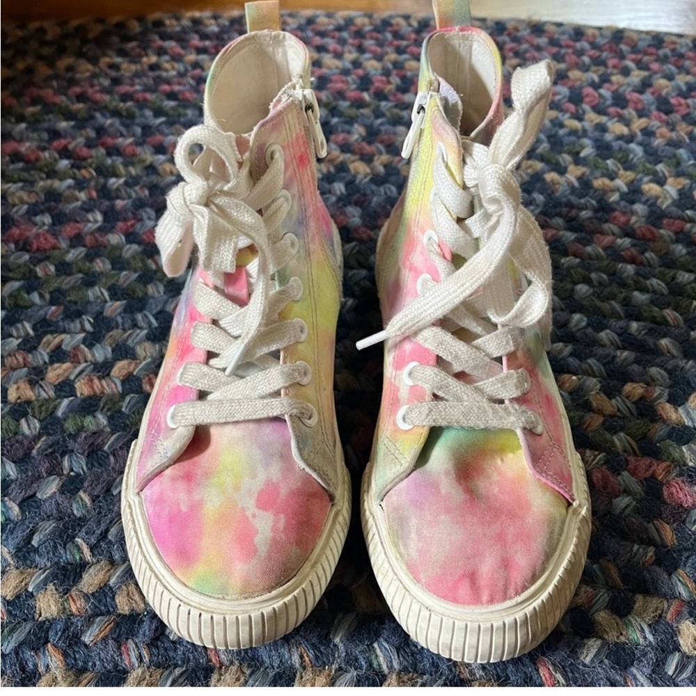 Cat & Jack Pink and Yellow Canvas Sneakers with Sporty Design